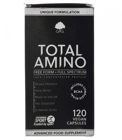Total Amino, kompleks 20 aminokislin, 120 kapsul